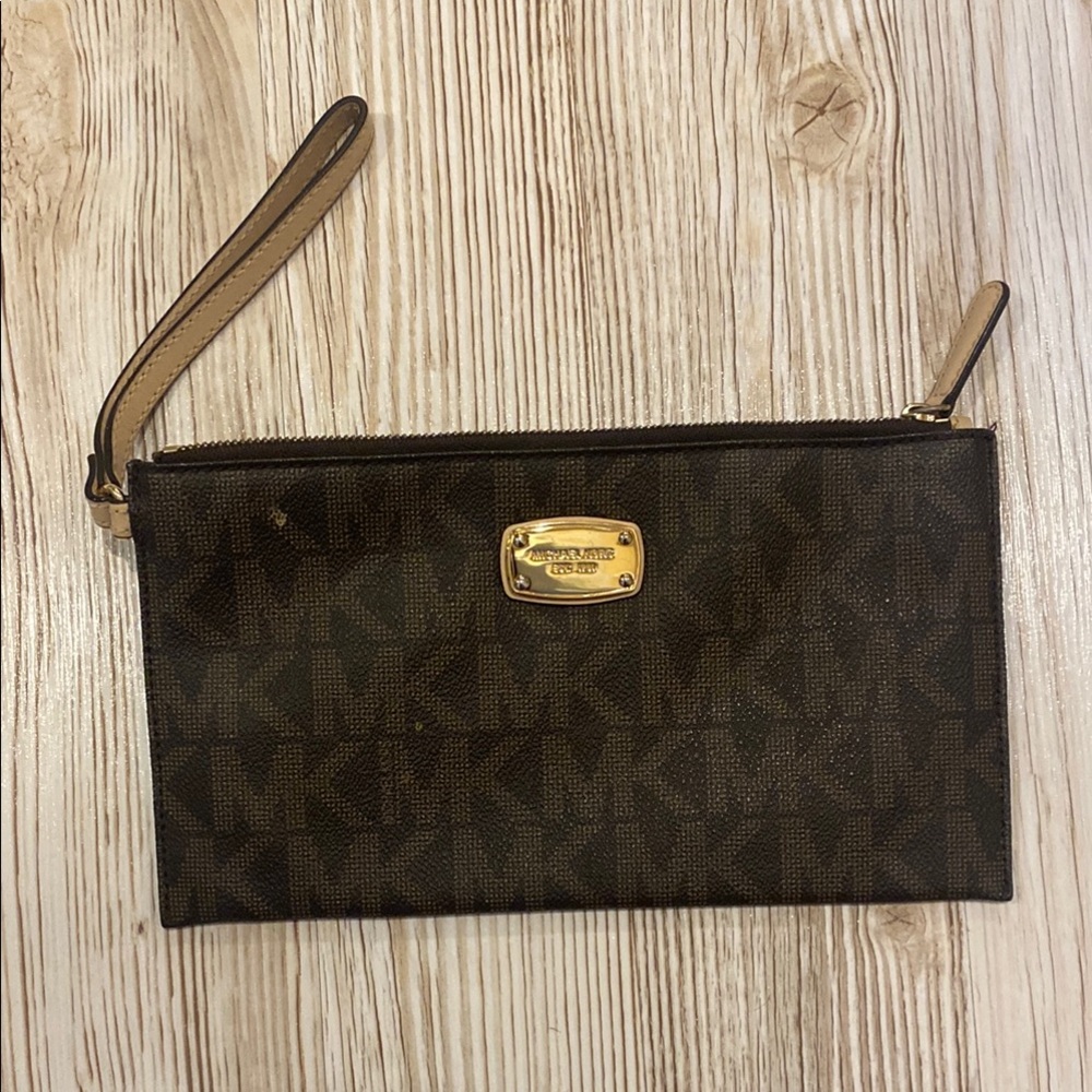 Michael Kors Brown Wristlet
